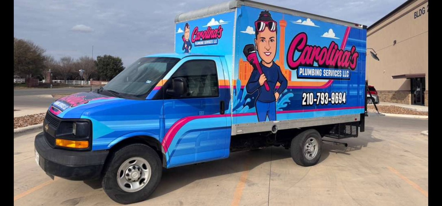 Carolina's Plumbing box truck